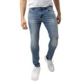 thumbnail image 4 of CULTURA AZURE Mens Slim Fit Denim Jeans, Medium Blue, 34X30, 4 of 6