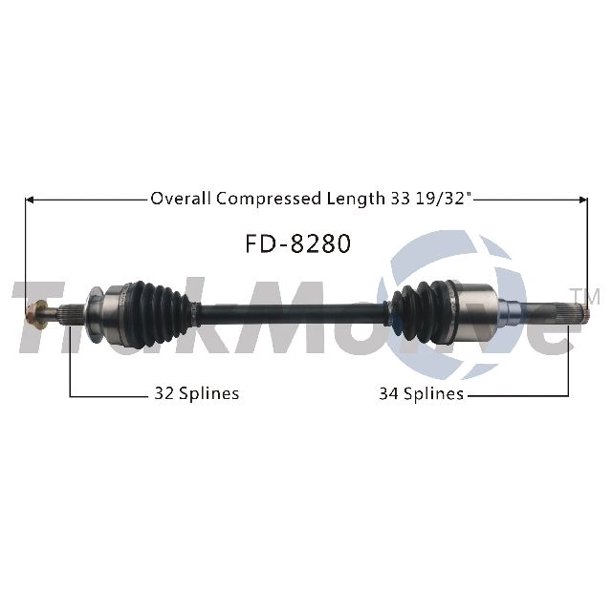 OE Replacement for 20152016 Ford Mustang Rear Left CV Axle Shaft (Base