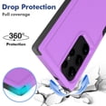 thumbnail image 4 of Decase Heavy-Duty Rugged Case for Samsung Galaxy S23 Ultra,Dual Layer Military Grade Drop Protection Anti-Fingerprint Anti-Scratch Hard Back Cover Silicone Bumper Shockproof Protective Case,Purple, 4 of 5