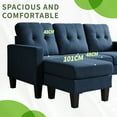 thumbnail image 2 of BMMB 73” Modern Convertible Sofa Sectional Sofa Couch L-Shape Sofa with Removable Cushions Hard Wood Legs for Living Room, 2 of 10