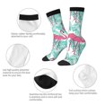 thumbnail image 3 of Vsdgher Flamingo Crew Socks for Men & Women, Breathable Casual Athletic Ankle Socks, 3 of 6