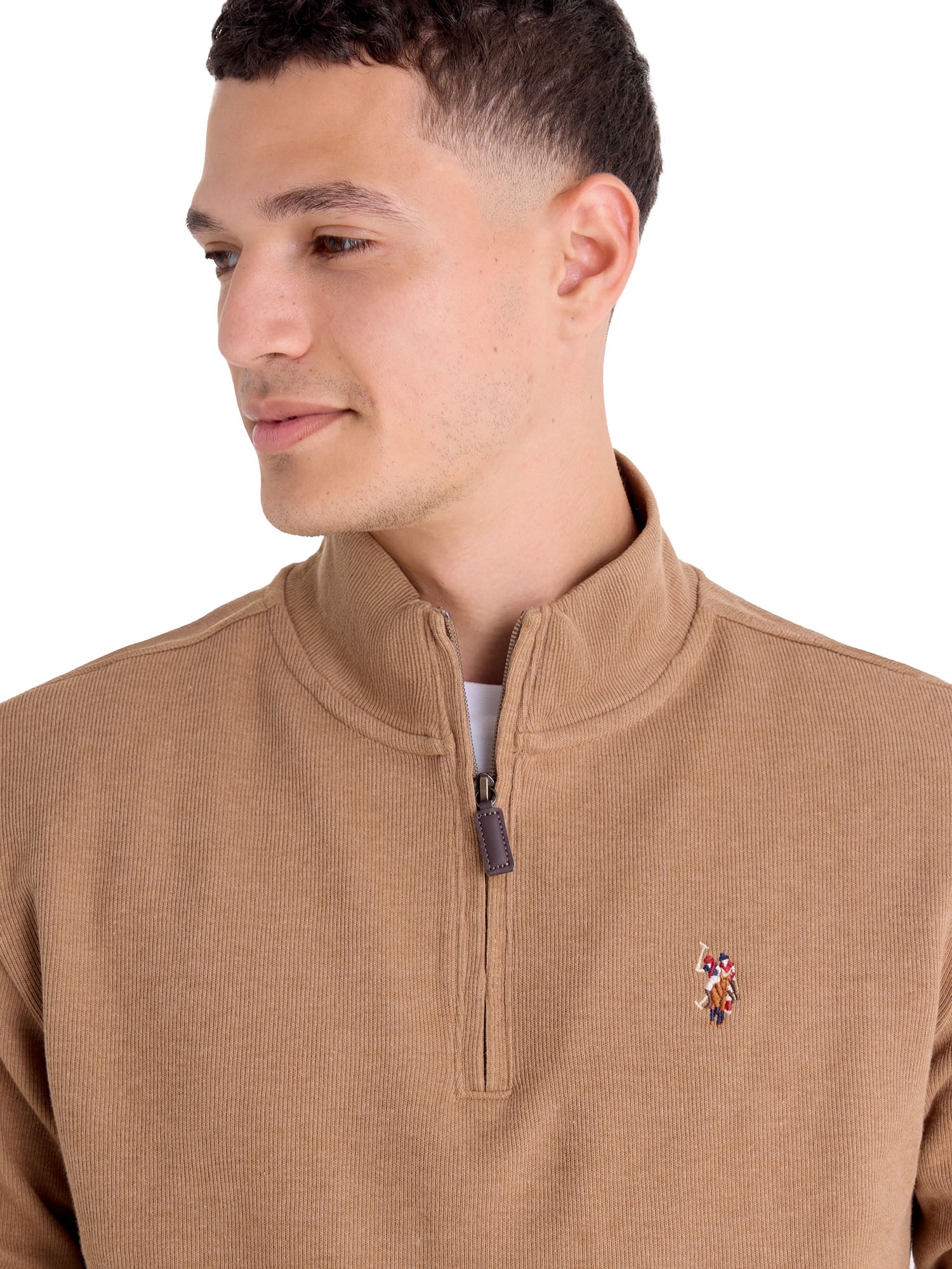 U.S. Polo Assn. Men's Quarter Zip Flatback