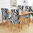 thumbnail image 6 of Zebra Dining Chair Covers Set of 4, Stretch Chair Slipcovers Removable Washable Chair Protector Covers for Dining Room, Restaurant, Hotel, Banquet, Ceremony\u2026, 6 of 6