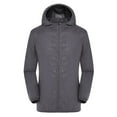 thumbnail image 1 of MIASHUI Men's Outdoor Long Sleeve Hooded Riding Sun Protection Jacket For Men Light Grey,XL, 1 of 4