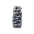 thumbnail image 2 of Rock Waterfall Outdoor Fountain with LED Lights Resin Stone Garden Fountain Tiered Cascading Water Feature for Patio Lawn Backyard Decor, 2 of 9