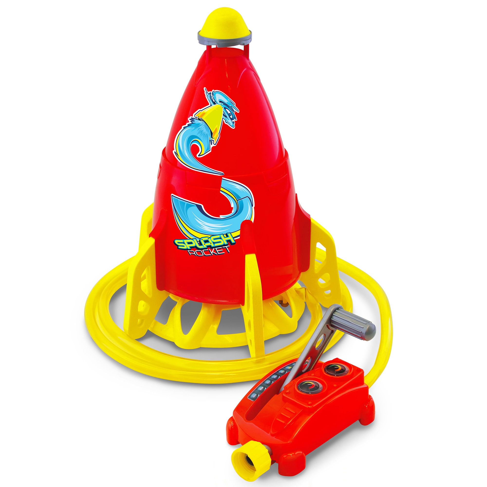Lanard: Water-Powered Splash Rocket Sprinkler - Hovers & Sprays Water, Controllable Launcher, Flies Up To 16 ft, Hose Attaching, Outdoor Toy, Kids 5+