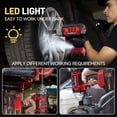 thumbnail image 4 of 20V Cordless Impact Wrench 1/2", 400N.m High Torque, 2300 RPM, 3.0Ah Battery & Fast Charger, 4 Sockets, LED Light, 5 Modes – Electric Impact Gun for Truck Tires(Red), 4 of 7