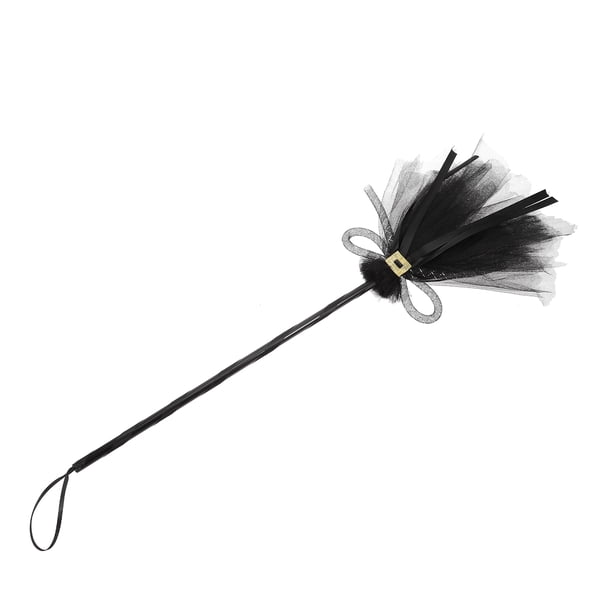 KAKOWELY Escoba de bruja para fiesta de Halloween, accesorio divertido para disfraz de bruja, escoba pequeña