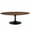 Black, variant on Allora Modern 48" Oval Top Metal Coffee Table in Black/Walnut