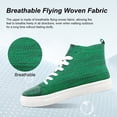 thumbnail image 2 of Men's Women's Knit High Top Sneakers Breathable Lightweight Fashion Casual Walking Shoes Air Mesh Upper Sneakers, 2 of 7