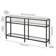 thumbnail image 5 of Pemberly Row 55" 3-Shelf Metal Black and Bronze Console Table with Glass Shelves, 5 of 7