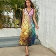 thumbnail image 5 of Mermaid Fish Scales Sleeveless Dress Woman Fashion Long Dresses Women's Summer Suit Dress 2025, 5 of 7