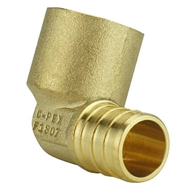Apollo Valves APXFSE34 Pipe Elbow, 3/4 in, Barb x FPT, 90 deg Angle, Brass, 200 psi Pressure