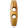 thumbnail image 5 of (2 pack) Organic Elements Tan 1 1/2" 2 Hole Wood Toggles, 2 Pieces, 5 of 7