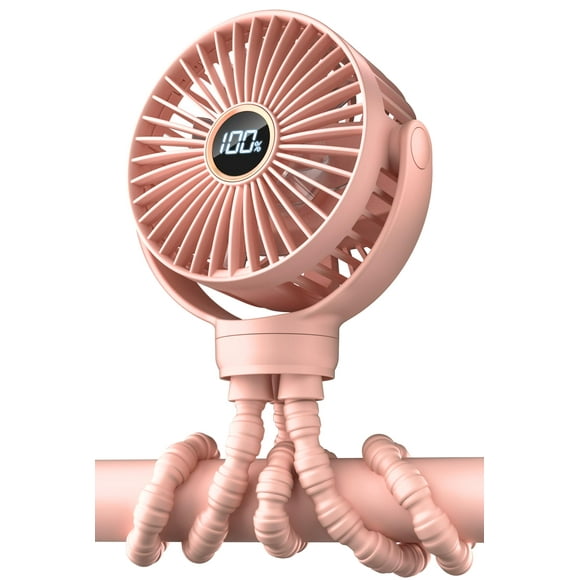 Ventilador de cochecito portátil KIDEE para bebé con pantalla LED