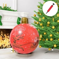 Fwttom Christmas Inflatables, 26" Inflatable Christmas Decorations Theme Xmas Balls, Large Christmas Inflatable Outdoor Decoration for Garden, Patio, Yard, Holiday, Party