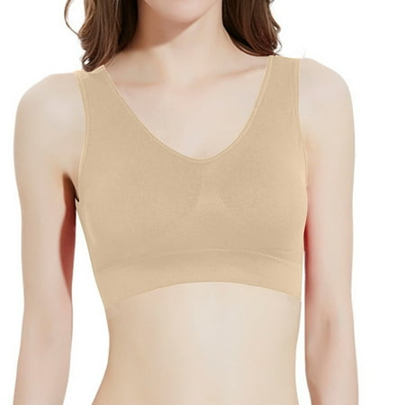 Elabch Sports Bras for Women  Plus Size Bras for Women Wirefree High Impact Running Bra Workout Crop Tank Tops eamless Support Bra for Yoga Gym Workout Fitness Coffee M