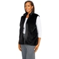 thumbnail image 3 of Alfred Dunner Womens Womens Chevron Fur Vest, 3 of 6