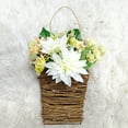 thumbnail image 4 of Darzheoy Cream Hydrangea Door Hanger Basket Wreath, 2026 New Wildflowers Door Hanging Basket Wreath, Front Door Artificial Spring Wreath Welcome Sign, Home Porch Farmhouse Decor, 4 of 8