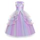 thumbnail image 3 of Vestido largo de actuación, vestido de malla colorido, vestido de princesa de actuación para niños con unicornio de Halloween, 3 of 5