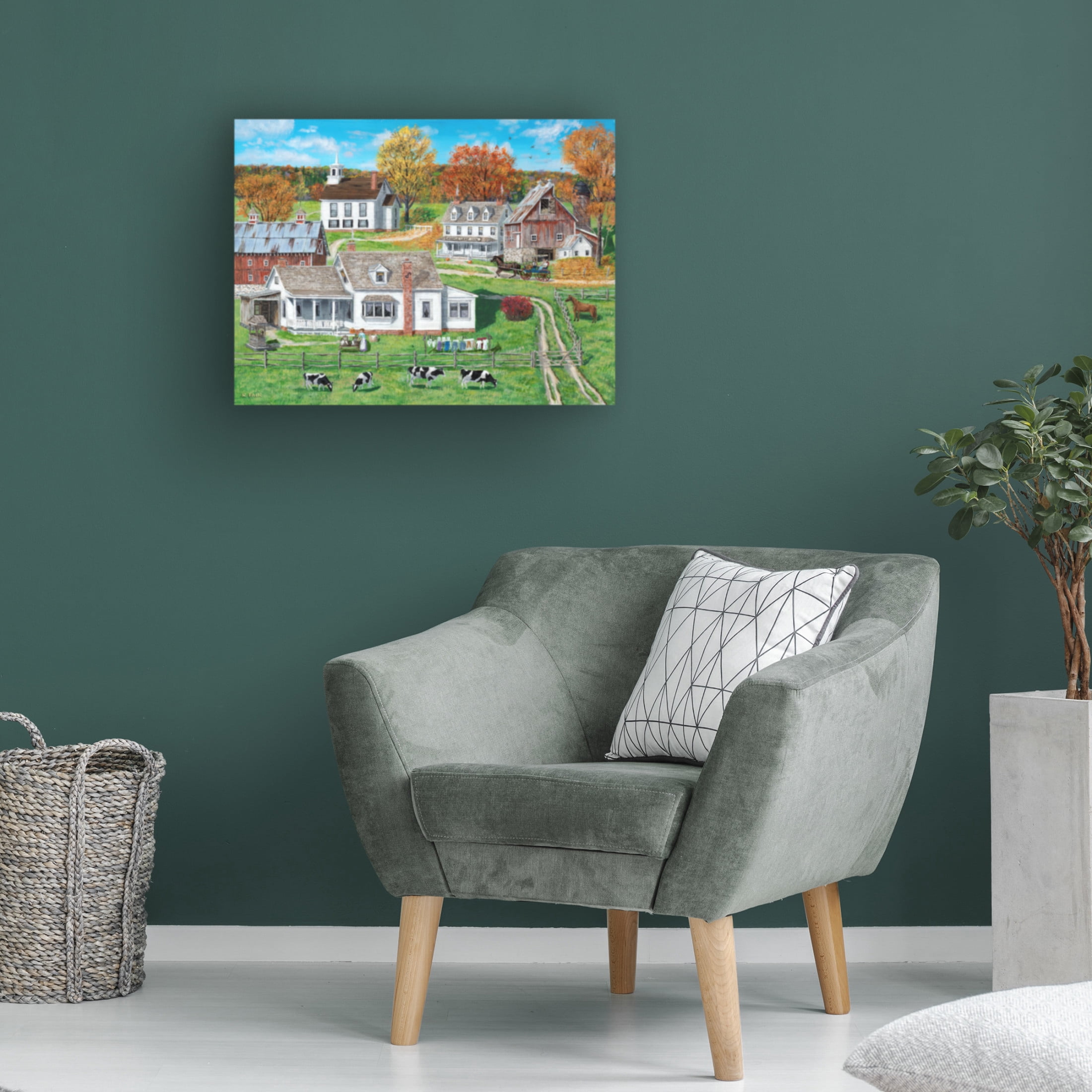 Canvas Wall Art - Bob Fair 'Wash Day' Wall Art for Living Room, Bedroom, or Office Décor by Trademark Fine Art - 47 x 35 Inches