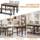 thumbnail image 4 of Yeshouse Juego de mesa y sillas de cocina rústico para 4 personas, mesa de 120 cm con banco, sillas, estante de almacenamiento y estructura de metal, ideal para comedor y apartamento, 4 of 9