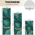 thumbnail image 4 of Teal Gold Marble Pattern Kitchen Rugs Sets Of 3,Kitchen Runner Rugs Non Skid Washable,Decorative Kitchen Floor Mats for Kitchen,Sink,Laundry,17"x30"+ 17"x47" + 17"x59", 4 of 6