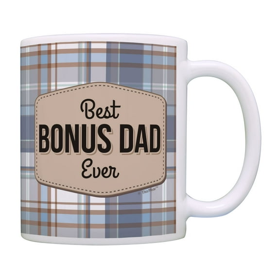 ThisWear Best Step Dad Mug Best Step Dad Ever Step Dad Mug Fathers Day Mug Coffee Mug Blue Plaid