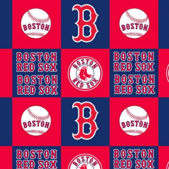 Red Sox Checker Fleece (1 Yard)