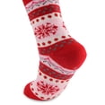 thumbnail image 6 of MySmile 1Pair Women Fleece Slipper Socks Thermal Cozy Fuzzy Sherpa Christmas Socks Non-Skid US 5-11 Red, 6 of 7