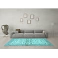 thumbnail image 3 of Ahgly Company Indoor Round Persian Light Blue Traditional Area Rugs, 5' Round, 3 of 4