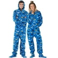 thumbnail image 3 of Footed Pajamas - Family Matching School of Sharks Hoodie One Pieces for Boys, Girls, Men, Women and Pets - Toddler - XLarge (Fits 3'7 - 3'9"), 3 of 8