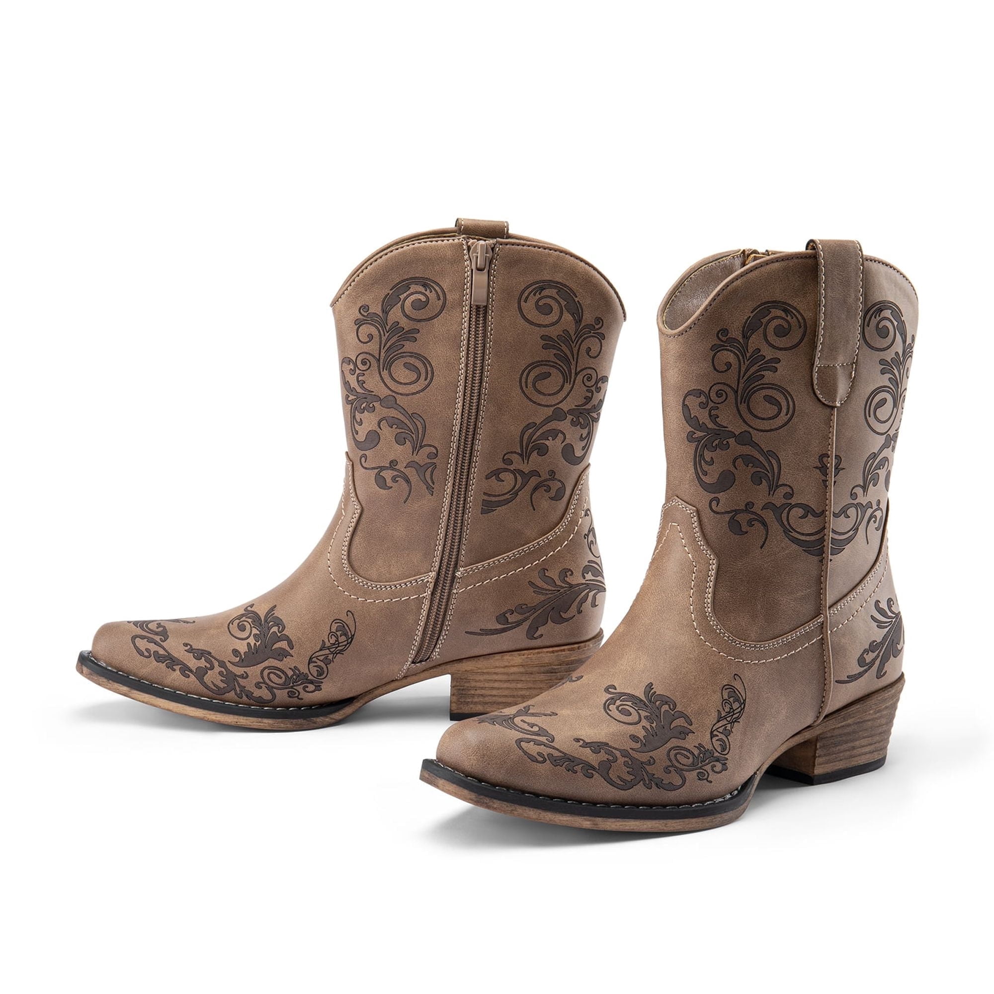 Dream Pairs Women's Western Cowboy Ankle Boots