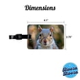 thumbnail image 3 of Gray Squirrel Face Faux Leather Travel Luggage Tag, 3 of 7