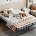 thumbnail image 5 of Full Size Folded Bed with Mattress, 75" x 54" Folding Bed, Extra Large Rollaway Bed Guest Bed with Wheels for Guest/Hotel, 5 of 7