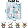 thumbnail image 2 of Mermaid Throw Blanket for Girls, 50x60 inch Cozy Cute Mermaid Theme Fluffy Plush Blanket for Kids, Soft Cute Mermaid Purple Blue Flannel Throw Blanket for Children Teen Women Gift Sofa Bed Couch, 2 of 18