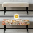 thumbnail image 5 of Jiueut Robin Bird Peony Flower Print Dining Room Bench Covers, Stretchable Long Bench Seat Slipcover Anti Dust Rectangle Chair Protection for Living Room Bedroom Kitchen, 5 of 7