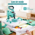 thumbnail image 6 of Adnoom Heat Press 15x15, 5 in 1 Multifunctional Shirt Press Machine Combo, 360° Swing Away Sublimation Heat Transfer with LED Display for T-shirts Mugs Hat Plate Cap, Green, 6 of 8