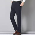 thumbnail image 2 of Hfolob Men's Casual Pants Mens Casual Long Pants Non Ironing Dress Pants Plus Thickened Suit Pants Relaxed Fit, 2 of 6