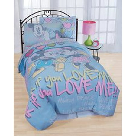 Disney Mickey Minnie Vintage Full Size Comforter Set Walmart Com