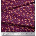 thumbnail image 2 of Soimoi Japan Crepe Satin Fabric Leaves & Floral Artistic Fabric Prints by Yard 42 Inch Wide, 2 of 3