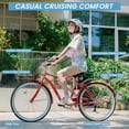 thumbnail image 3 of Lilypelle Adults Beach Cruiser Bicycle, 24" 26" Wheel 7 Speed Bike Fits Rider: 4'11"-6'2", Step Through Bikes for Commuting, Unisex, 3 of 10