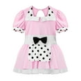thumbnail image 3 of iiniim Kids Girls Stylish Short Sleeve Tutu Dress with Polka Dots Bowknot Dance Dress, 3 of 7
