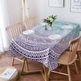 thumbnail image 2 of Purple Turquoise Mandala Geometric Gradient Table Cloth Waterproof Oilproof Dining Table Cover Kitchen Home Decor Tablecloth, 2 of 7