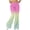 Hot Pink, variant on Karymi Slacks for Women Trendy Flare-Leg Ombre Long Leisure Midi Waisted Flare Pants Stretchy Loose Trousers Athletic Fitness Loose Yoga Trousers for Women