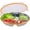 1 pcs, variant on KALAKALA Divided Serving Tray with Lid 6 Compartments, 10.4 Inch Stainless Steel Round Veggie Tray, Reusable Snack Box Container Fruit Platter Parties Fridge Food Storage Picnic (1 pcs)