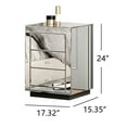 thumbnail image 2 of Modern Mirrored 3-Drawers Nightstand Bedside Table, 2 of 7