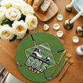 thumbnail image 2 of Golf Club Green Round Placemats Set of 2 for Dinning Tables,Heat-proof Braided Table Mats 13 Inch,Abstract Vintage Golf Sports Washable Place Mat for Kitchen Restaurant Party Decor Table Setting, 2 of 9