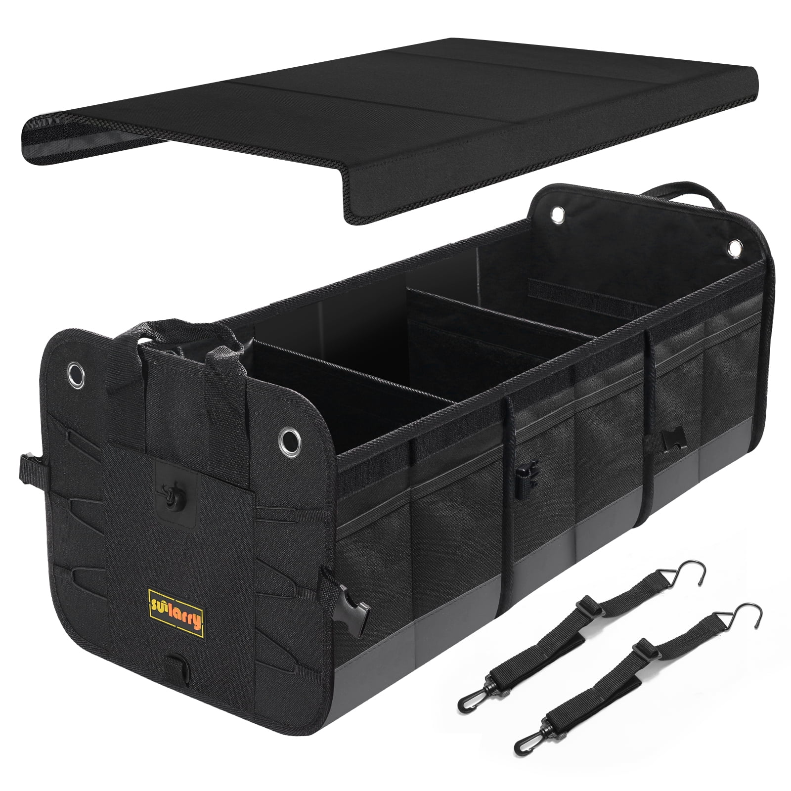 Trunk Car Organizer Storage Bag Black Collapsible Bin Auto Cargo Rear Tool Box 