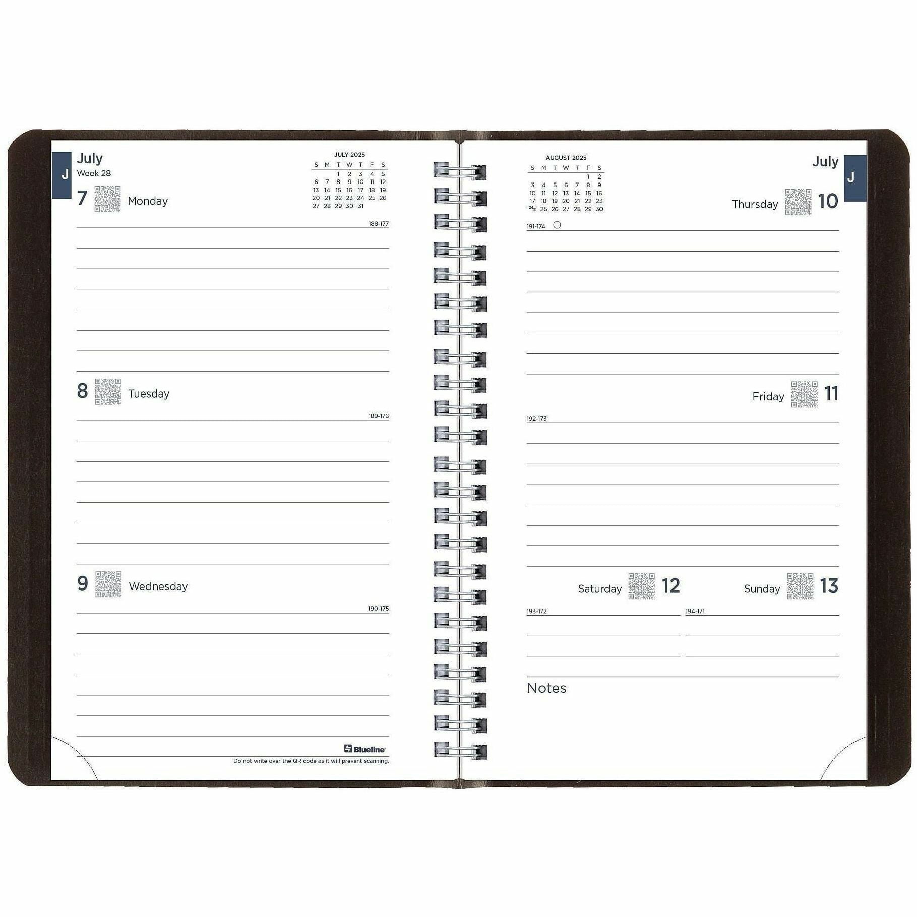 Blueline Weekly Academic Planner (ca101blk)